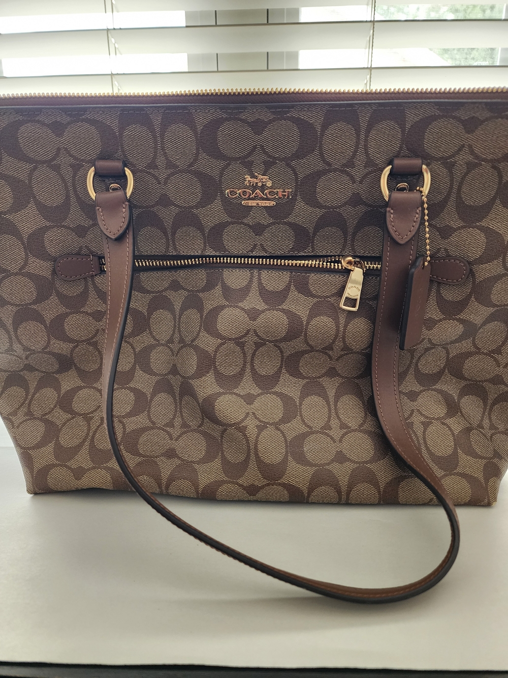 Coach Signature Canvas Tote Bag in Brown - Picture 2 of 6
